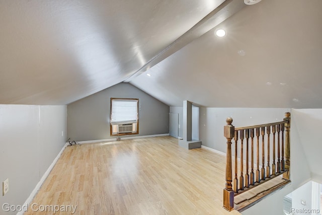 1977 Princeton Rd, Troy, MI 48072 - additional living space with light wood-style flooring, cooling unit, and lofted ceiling