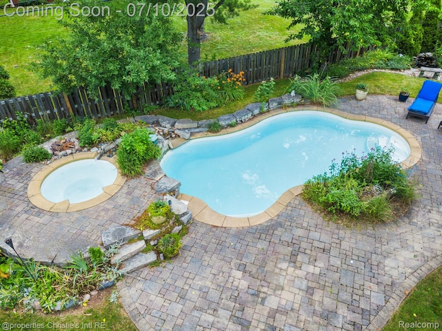 4247 Morningview Dr, Shelby Twp, MI 48316 - view of pool with a fenced backyard and a patio