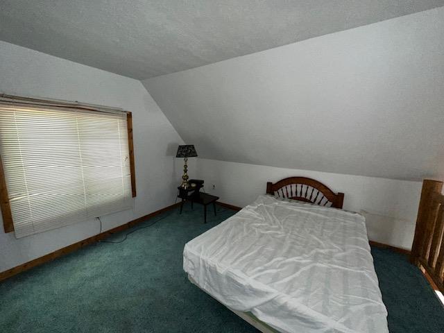 3786 W Houghton Lake Dr, Houghton Lake, MI 48629 - bedroom featuring carpet and vaulted ceiling