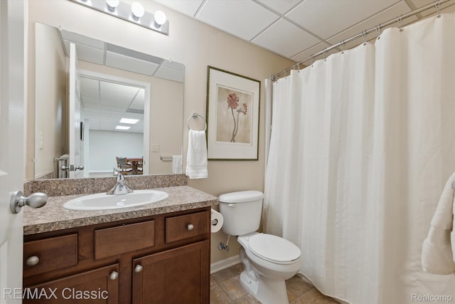 30166 Brightwood Dr Unit 40, Novi, MI 48377 - full bath featuring a drop ceiling, vanity, and tile patterned flooring