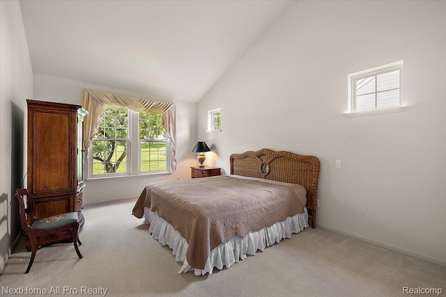 838 Knolls Landing Dr Unit 6, Milford, MI 48381 - bedroom featuring carpet flooring and lofted ceiling