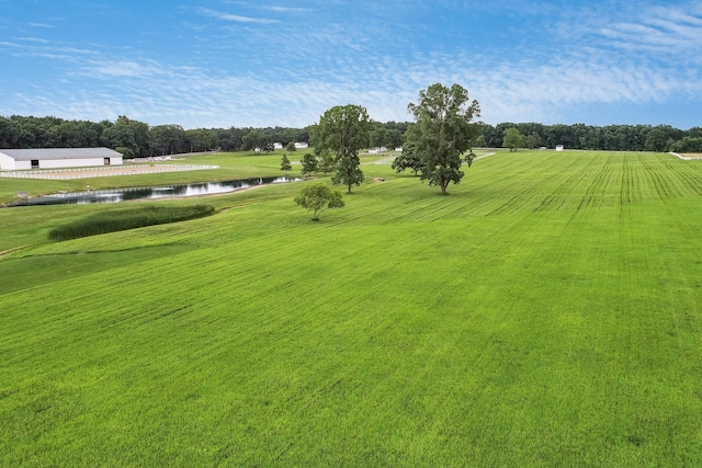 14091 Scio Church Rd, Chelsea, MI 48118 - view of green lawn with a water view