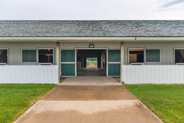 14091 Scio Church Rd, Chelsea, MI 48118 - doorway to property with a shingled roof