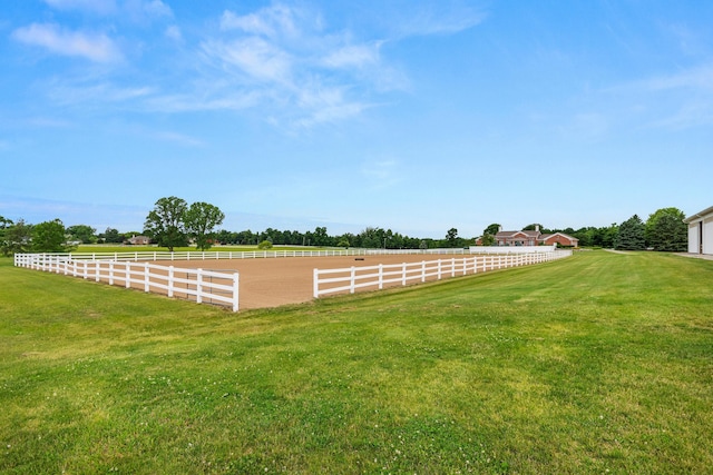 14091 Scio Church Rd, Chelsea, MI 48118 - view of grassy yard with an enclosed horse arena and a rural view