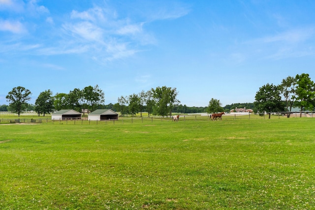 14091 Scio Church Rd, Chelsea, MI 48118 - view of yard with a pole building, an outdoor structure, and a view of countryside