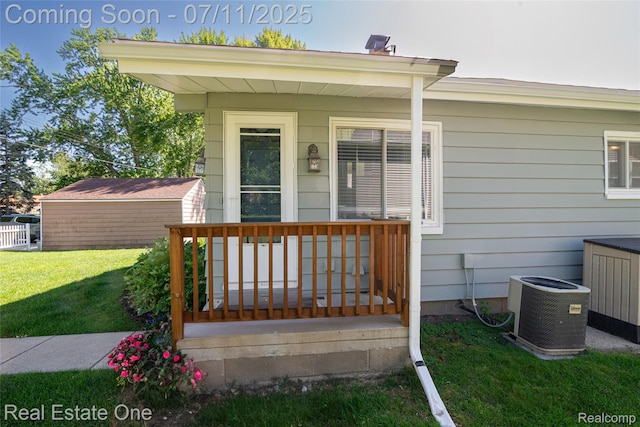 8856 Charbane Ave, White Lake, MI 48386 - property entrance with a yard