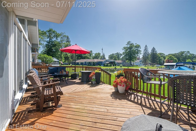 8856 Charbane Ave, White Lake, MI 48386 - view of wooden terrace
