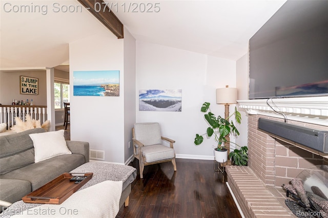 8856 Charbane Ave, White Lake, MI 48386 - living room featuring wood-type flooring and baseboards