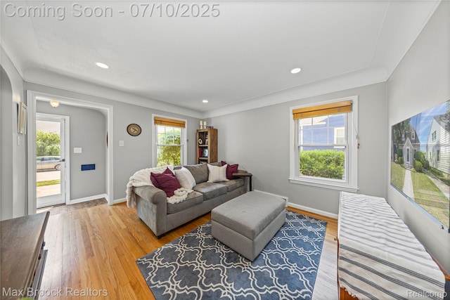 903 Oakridge Ave, Royal Oak, MI 48067 - living room with wood finished floors and recessed lighting