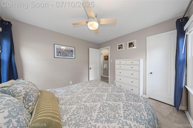 903 Oakridge Ave, Royal Oak, MI 48067 - carpeted bedroom featuring ceiling fan and baseboards