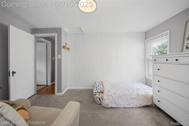 903 Oakridge Ave, Royal Oak, MI 48067 - carpeted bedroom featuring baseboards and wallpapered walls