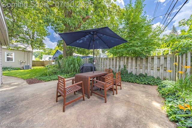 903 Oakridge Ave, Royal Oak, MI 48067 - fenced backyard featuring outdoor dining area, a patio area, and grilling area