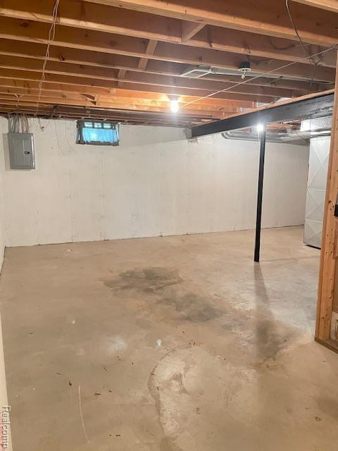 30885 Lee Frank Ln, Madison Heights, MI 48071 - unfinished basement featuring electric panel