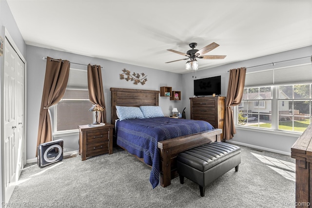 29520 Hunter St, Trenton, MI 48183 - carpeted bedroom featuring a closet and a ceiling fan