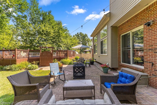 29520 Hunter St, Trenton, MI 48183 - view of patio / terrace featuring an outdoor living space