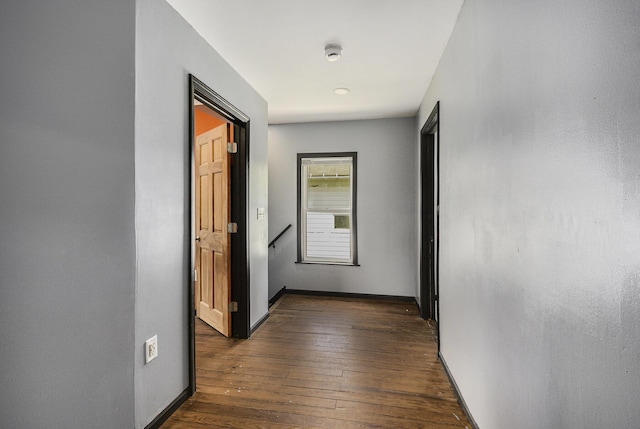 1211 S Jackson St, Jackson, MI 49203 - hall with dark wood finished floors and baseboards