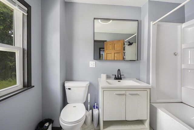 1211 S Jackson St, Jackson, MI 49203 - full bathroom featuring vanity and shower / bathtub combination