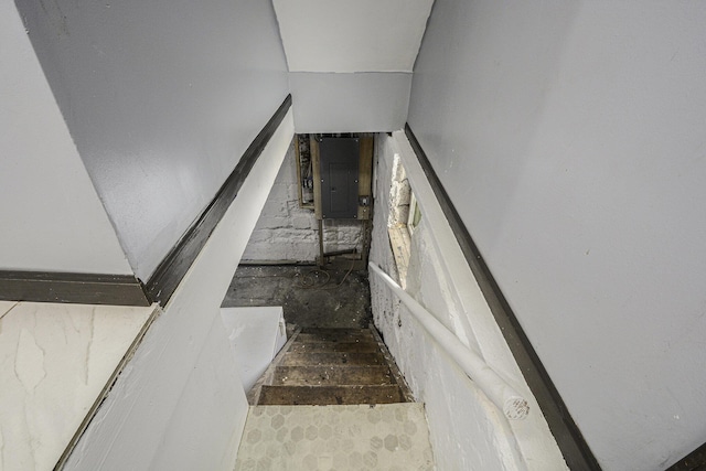 1211 S Jackson St, Jackson, MI 49203 - stairs featuring electric panel