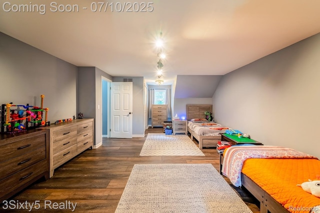 4375 Island Park Dr, Waterford, MI 48329 - bedroom featuring dark wood-style flooring and baseboards