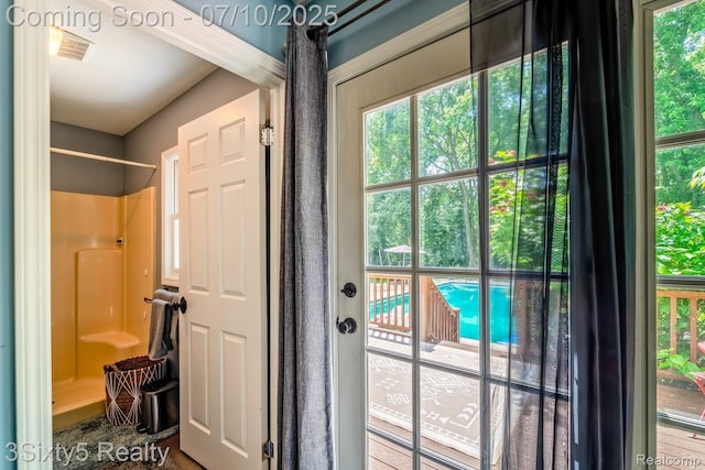 4375 Island Park Dr, Waterford, MI 48329 - doorway to outside with healthy amount of natural light