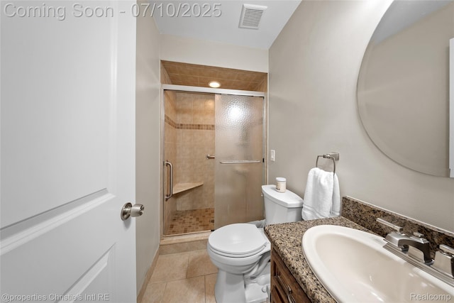 14125 Bangor Dr, Sterling Heights, MI 48313 - bathroom with vanity, a shower stall, and tile patterned floors