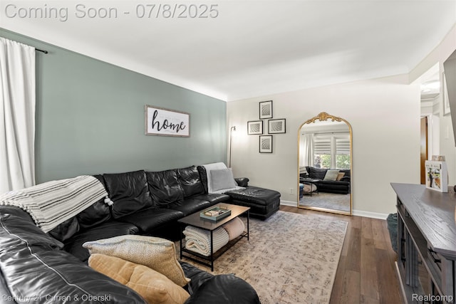 8960 Niver Ave, Allen Park, MI 48101 - living room with dark wood finished floors and arched walkways