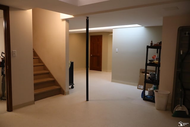 13578 Strasburg Rd, La Salle, MI 48145 - finished below grade area featuring stairway
