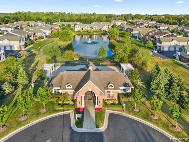 2165 Leighton Dr, Shelby Twp, MI 48317 - aerial perspective of suburban area featuring a large body of water