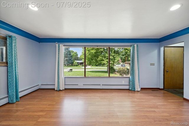 30590 Lorraine Ave, Warren, MI 48093 - unfurnished room with wood finished floors and recessed lighting