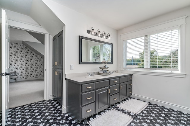 3603 Elk Ct, Zeeland, MI 49464 - full bath with double vanity and tile patterned floors
