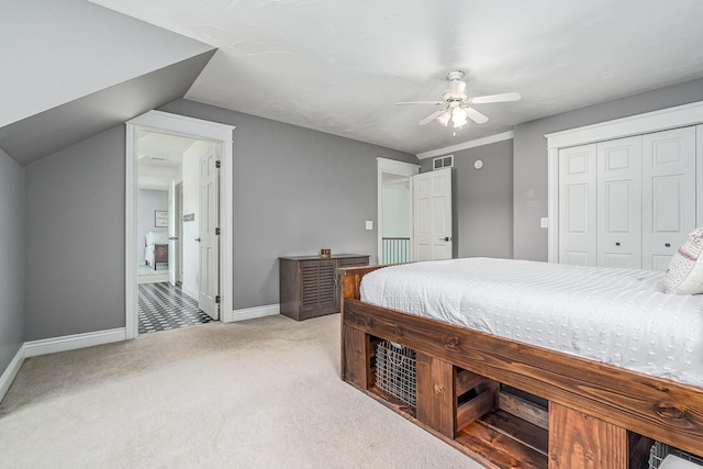 3603 Elk Ct, Zeeland, MI 49464 - carpeted bedroom with a closet and ceiling fan