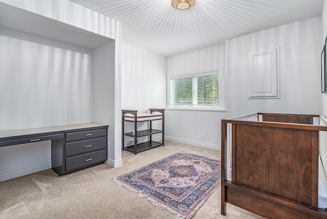 3603 Elk Ct, Zeeland, MI 49464 - bedroom with light carpet and built in study area
