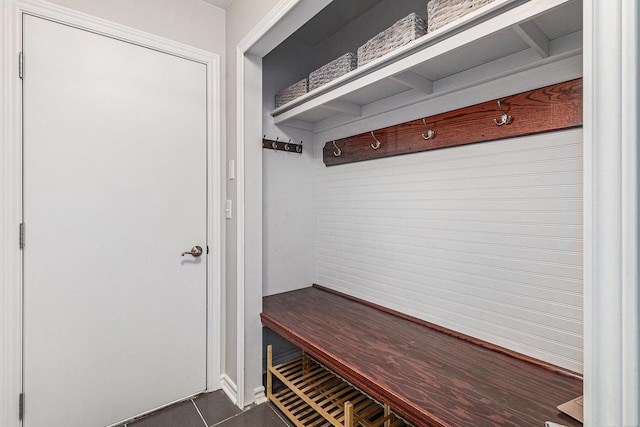 5775 Libby Ct, Dexter, MI 48130 - mudroom featuring dark tile patterned floors
