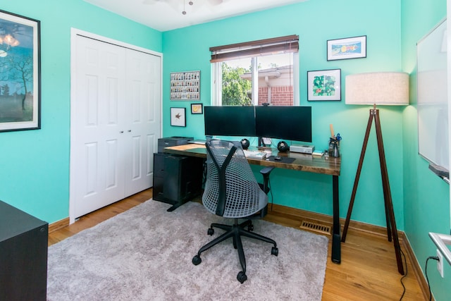 39079 Ross St, Livonia, MI 48154 - office space with wood finished floors and ceiling fan