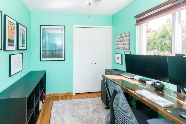 39079 Ross St, Livonia, MI 48154 - office space with wood finished floors and ceiling fan