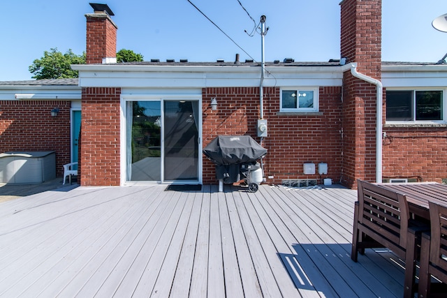 39079 Ross St, Livonia, MI 48154 - wooden terrace with a grill