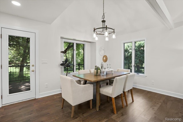 47043 Curtis Rd, Northville, MI 48168 - dining space with a chandelier and dark wood-type flooring