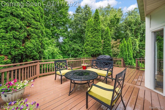 3066 Waldon Park Dr, Orion, MI 48359 - wooden terrace featuring a grill