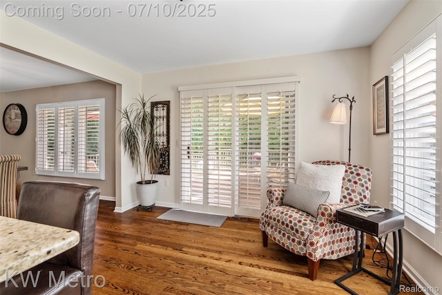 510 Roxbury Dr, Lake Orion, MI 48359 - sitting room with wood finished floors and plenty of natural light