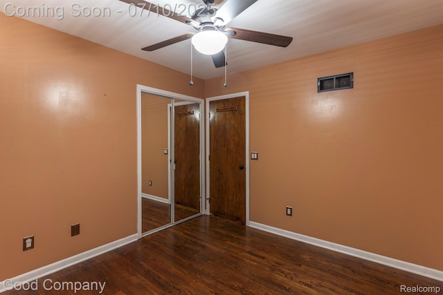 1432 N Custer Ave, Clawson, MI 48017 - unfurnished bedroom with wood finished floors and a ceiling fan
