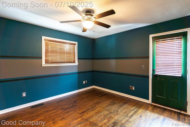 1432 N Custer Ave, Clawson, MI 48017 - unfurnished room featuring ceiling fan and wood finished floors