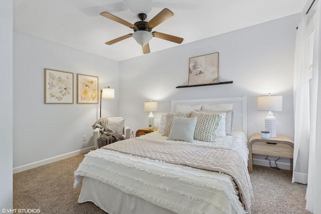 6044 Wabash Ln, Stevensville, MI 49127 - carpeted bedroom with baseboards and ceiling fan