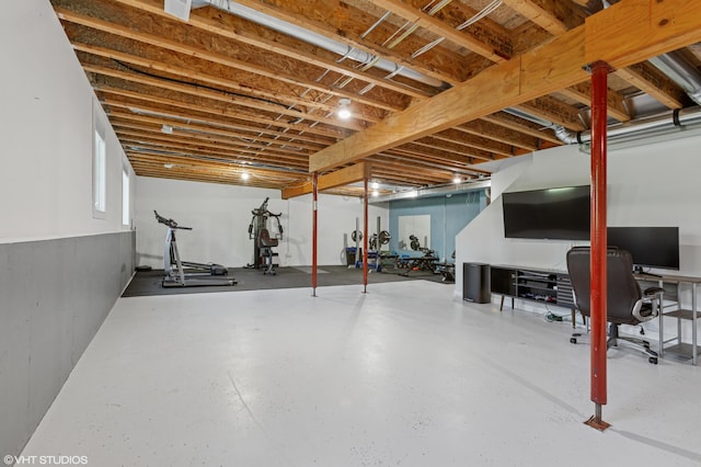 6044 Wabash Ln, Stevensville, MI 49127 - below grade area with an office area