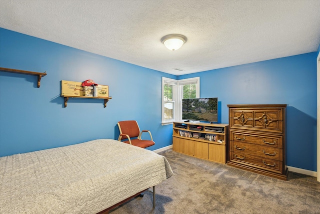 3049 Kooi St, Muskegon, MI 49444 - bedroom with carpet floors and a textured ceiling
