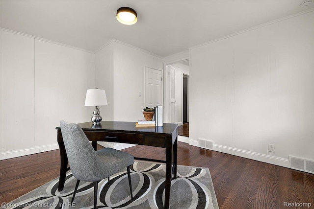 18714 Appoline St, Detroit, MI 48235 - office featuring wood finished floors and crown molding