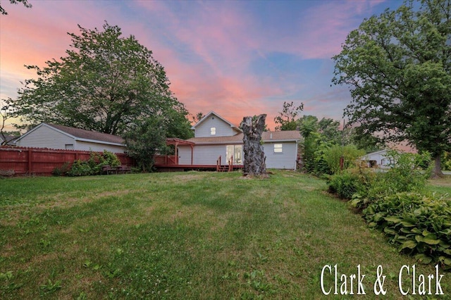 139 W Grand Ledge Hwy, Sunfield, MI 48890 - view of yard featuring a deck