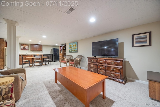 52221 Giuliano Ln, Macomb, MI 48042 - living room with light colored carpet and recessed lighting