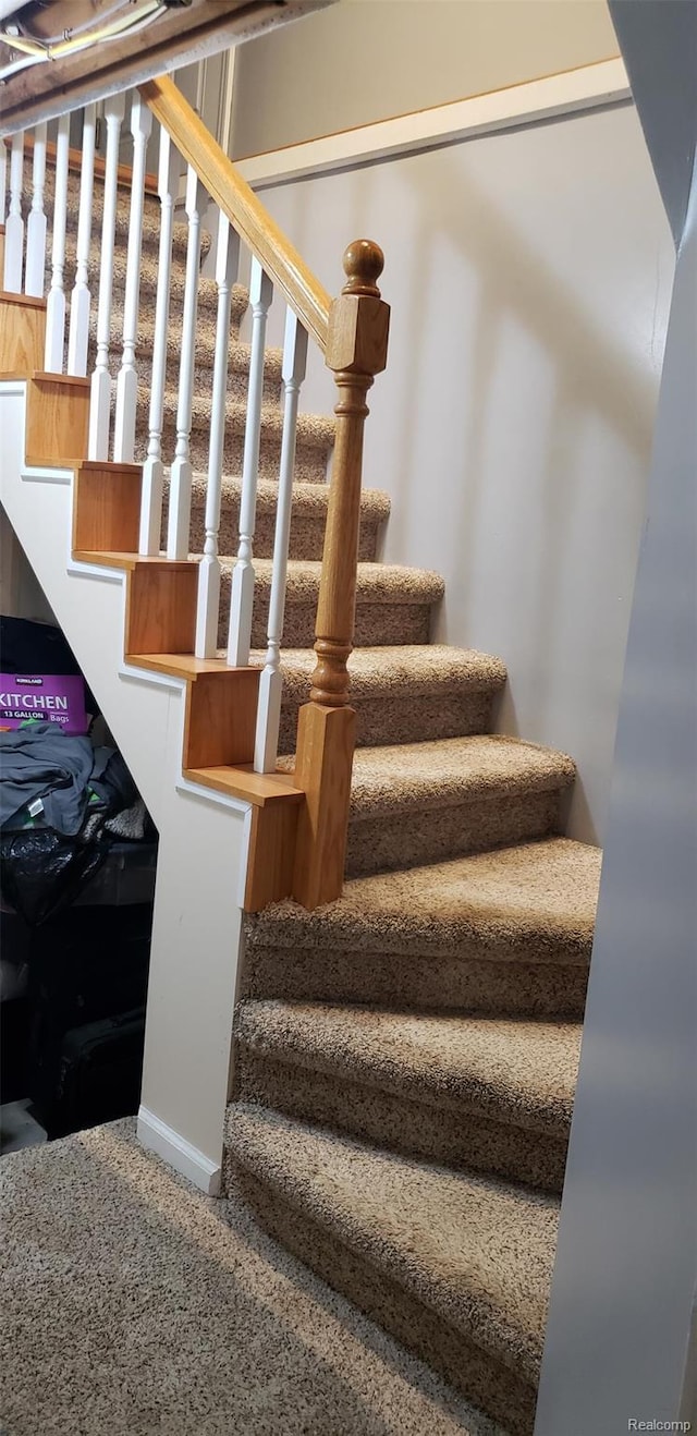 507 Main St, Fenton, MI 48430 - stairs with carpet flooring