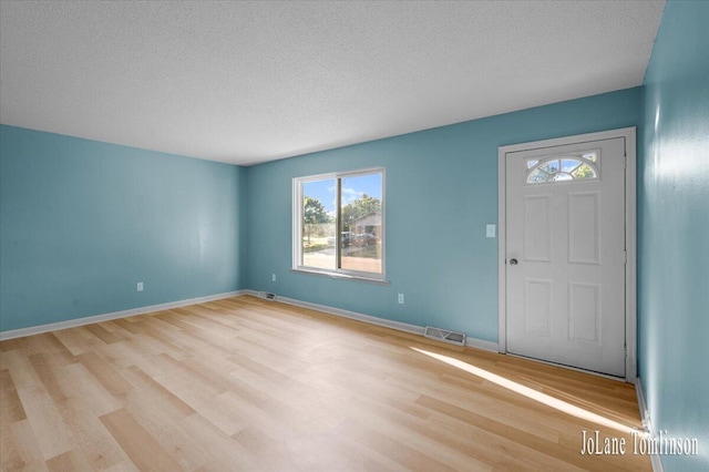 2958 Bluewater Ln SW, Grandville, MI 49418 - entrance foyer with healthy amount of natural light, light wood-type flooring, and a textured ceiling