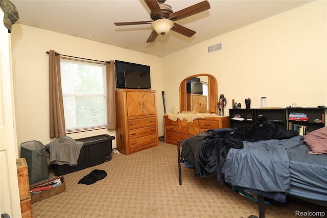 6500 Cooper St, Taylor, MI 48180 - bedroom featuring light colored carpet and a ceiling fan